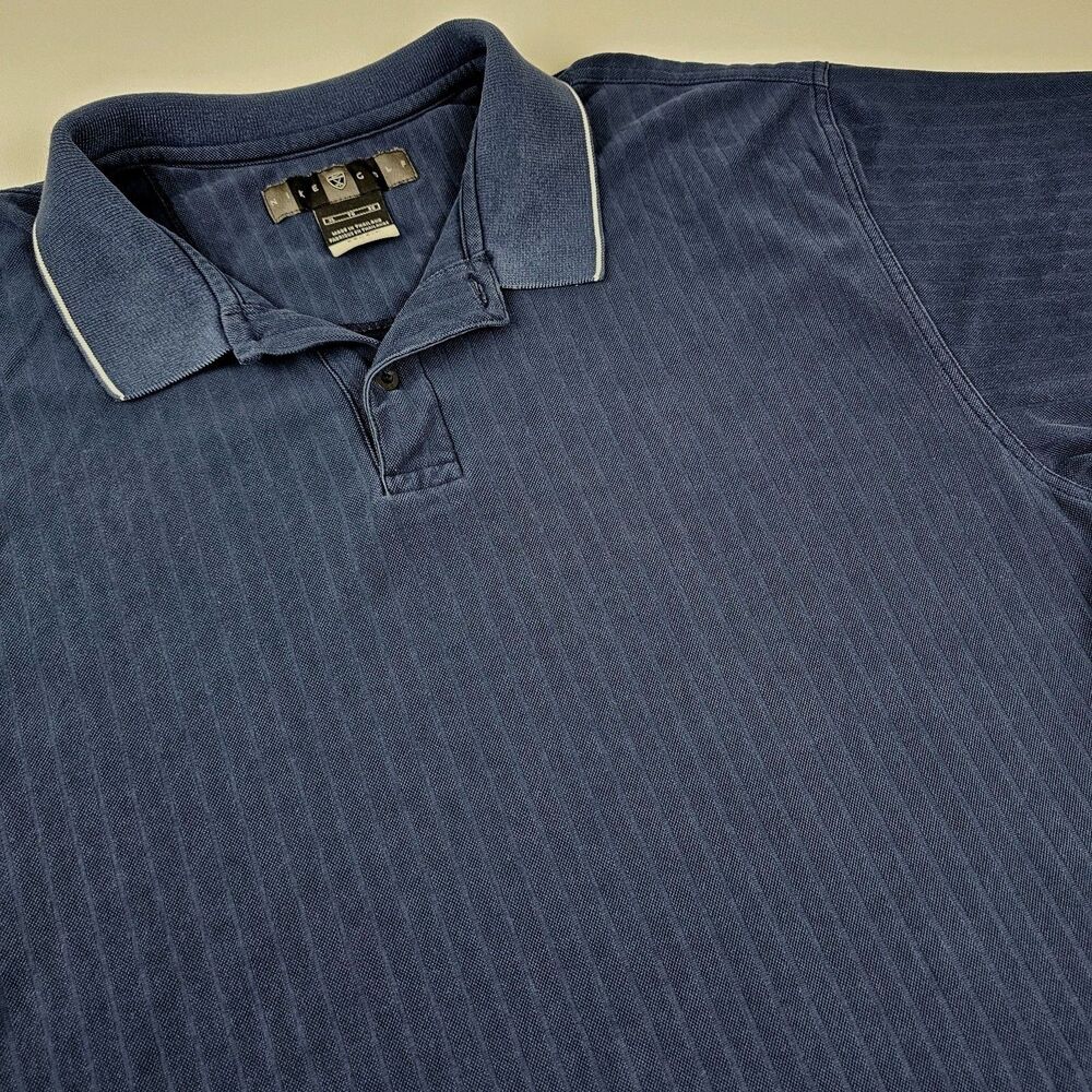 Vintage Nike Golf Polo Shirt Mens XL Navy Blue Pepsi Embroidered Y2K